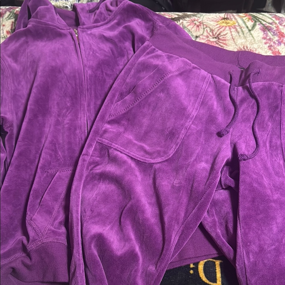 Purple velour Tracksuit